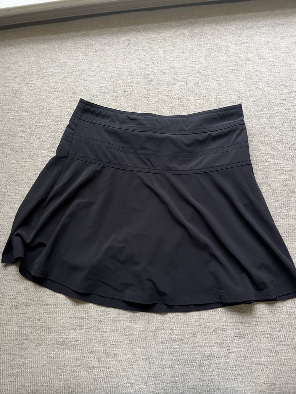 Athleta Black A-Line Drawstring Skirt